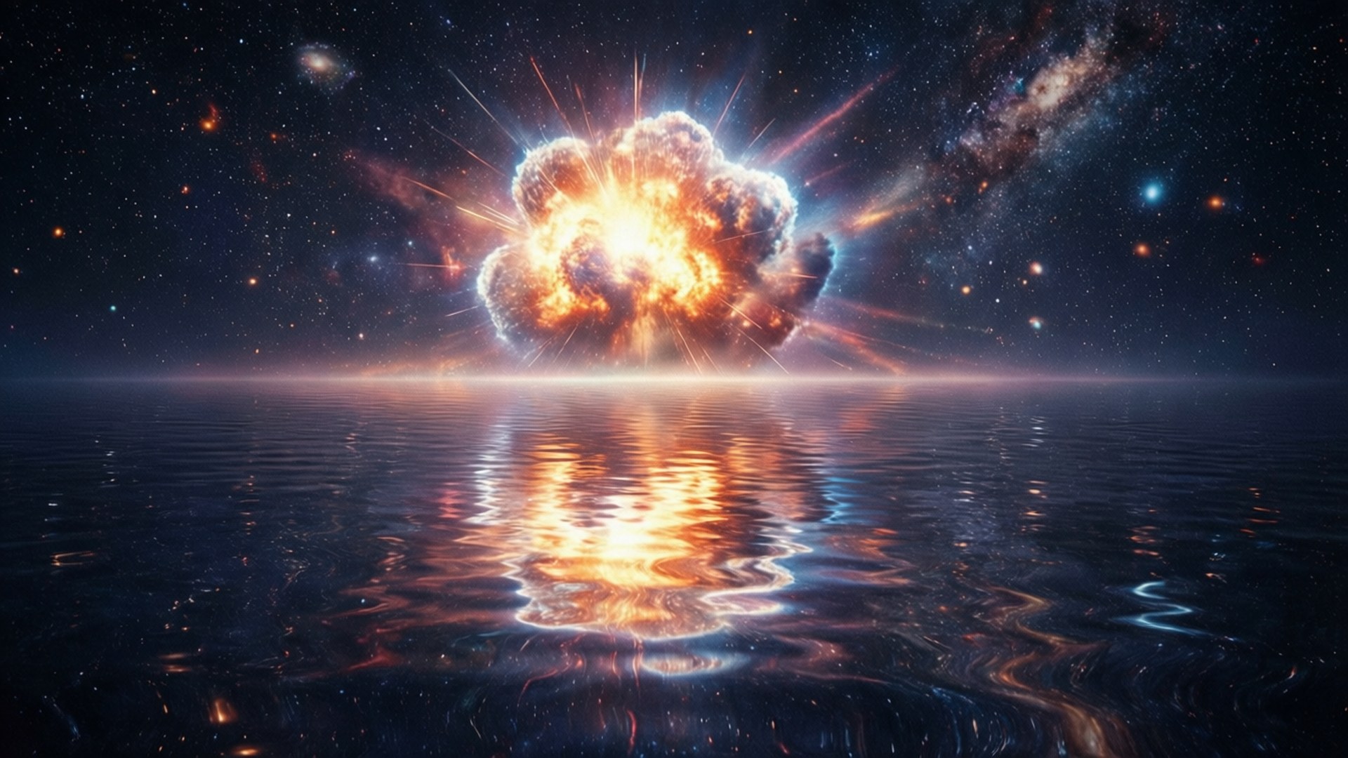 Kosmisk Ocean Refleksion Wallpapers
