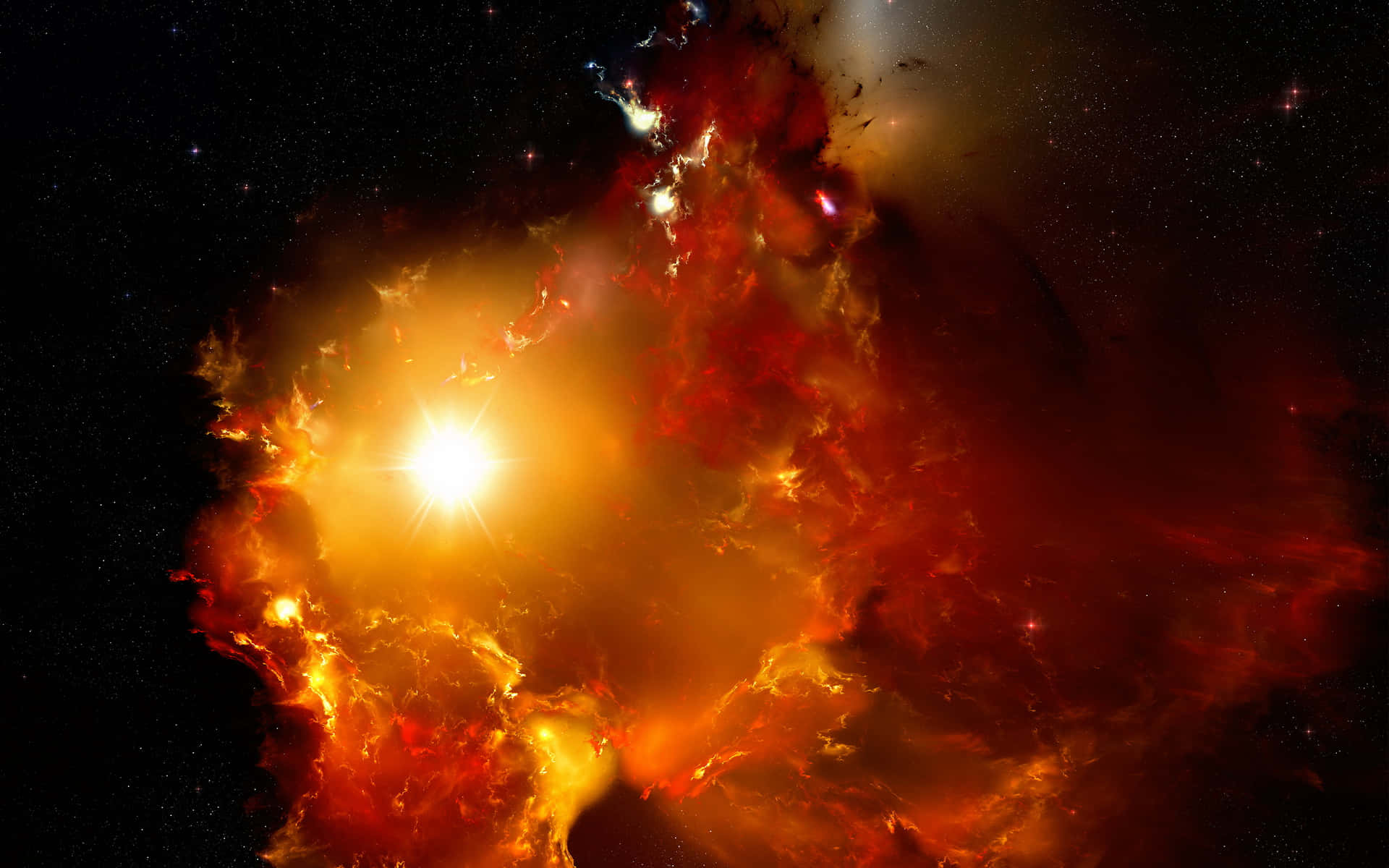 Stunning Cosmic Rays in Deep Space Wallpaper