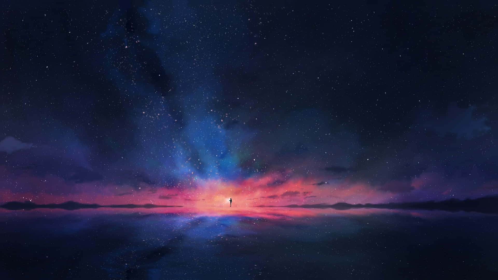 Unaimpresionante Exhibición De Rayos Cósmicos En El Cielo Nocturno. Fondo de pantalla