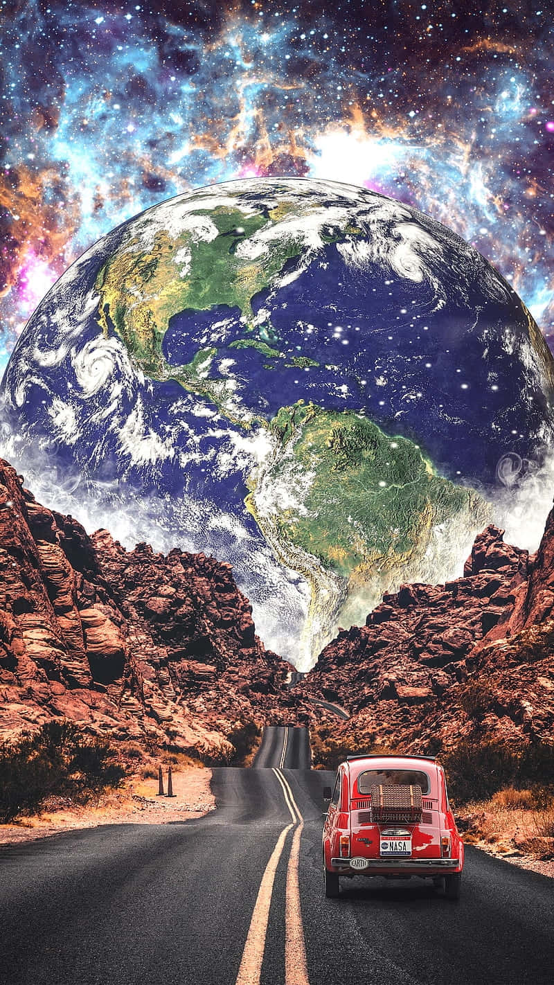 Cosmic Road Trip_ Earth Galaxy Background.jpg Wallpaper