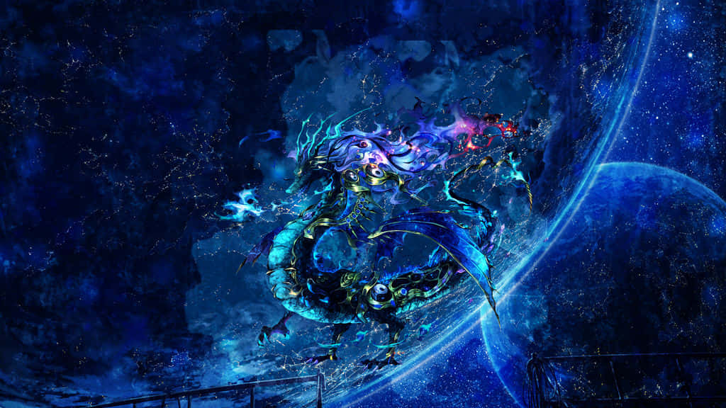 Cosmic_ Sea_ Dragon_ Emergence Wallpaper