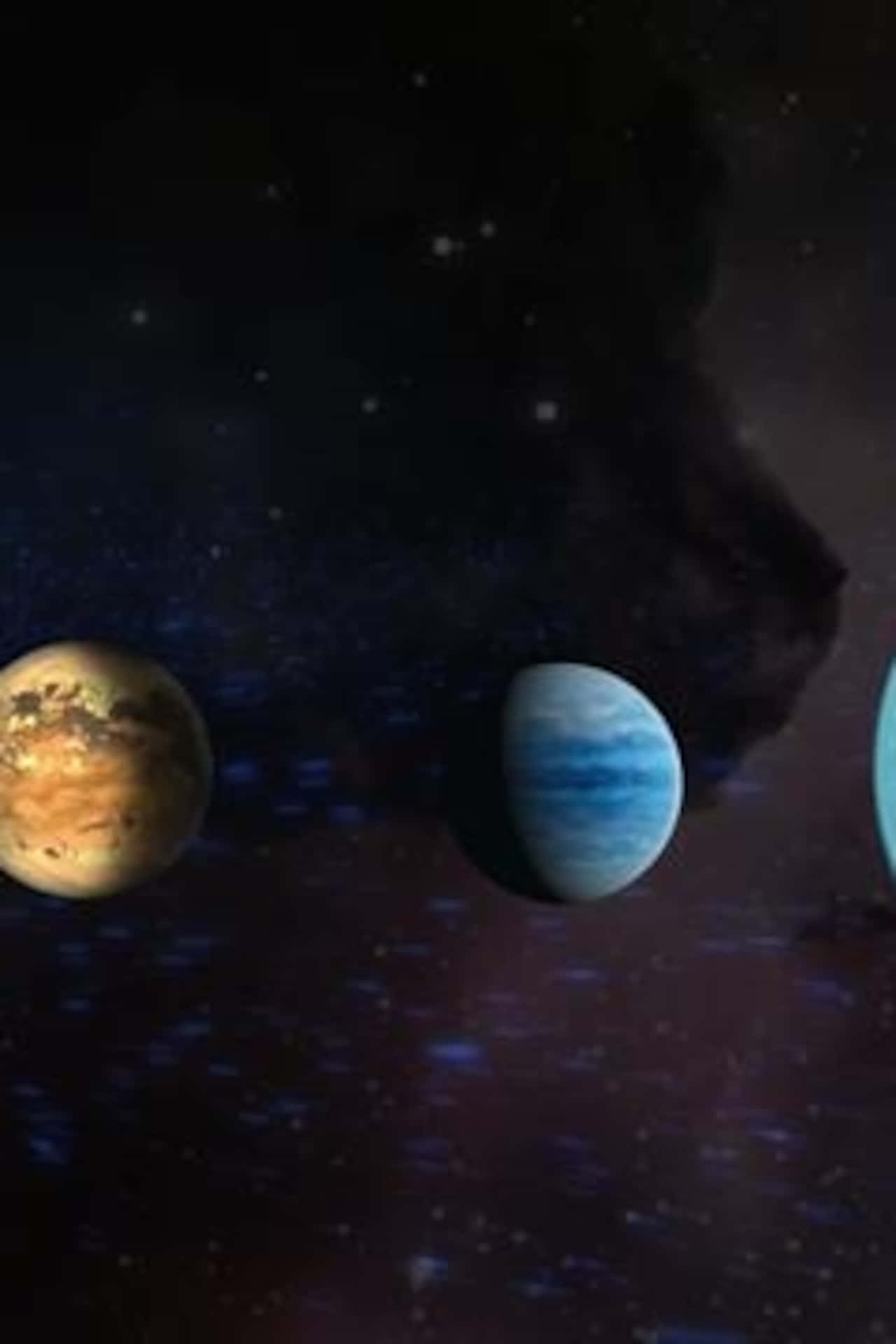 Cosmic_ Shadow_and_ Planets Wallpaper