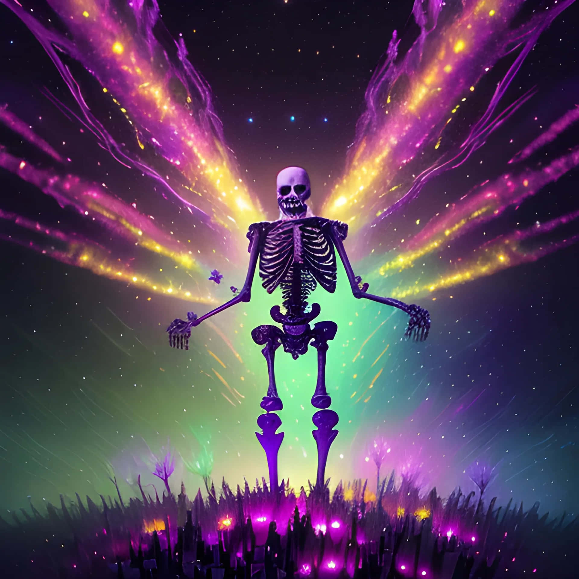 Download Cosmic Skeleton Nebula Artwork Wallpaper | Wallpapers.com