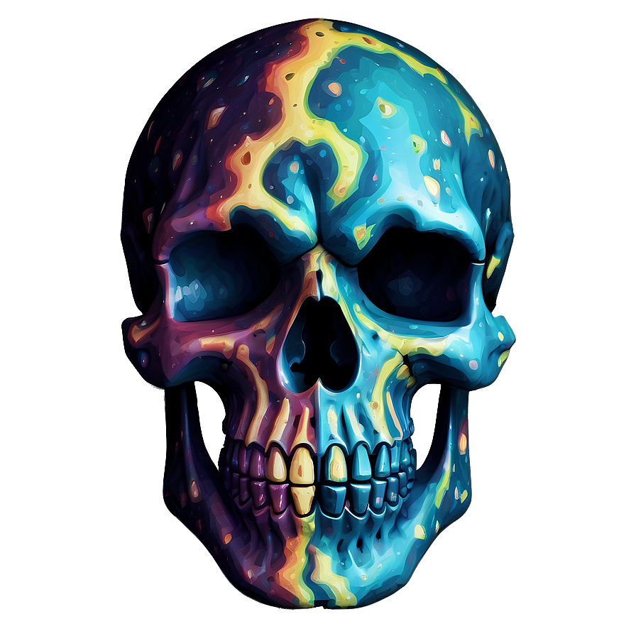 Cosmic Skull Face Image Png 06272024 PNG