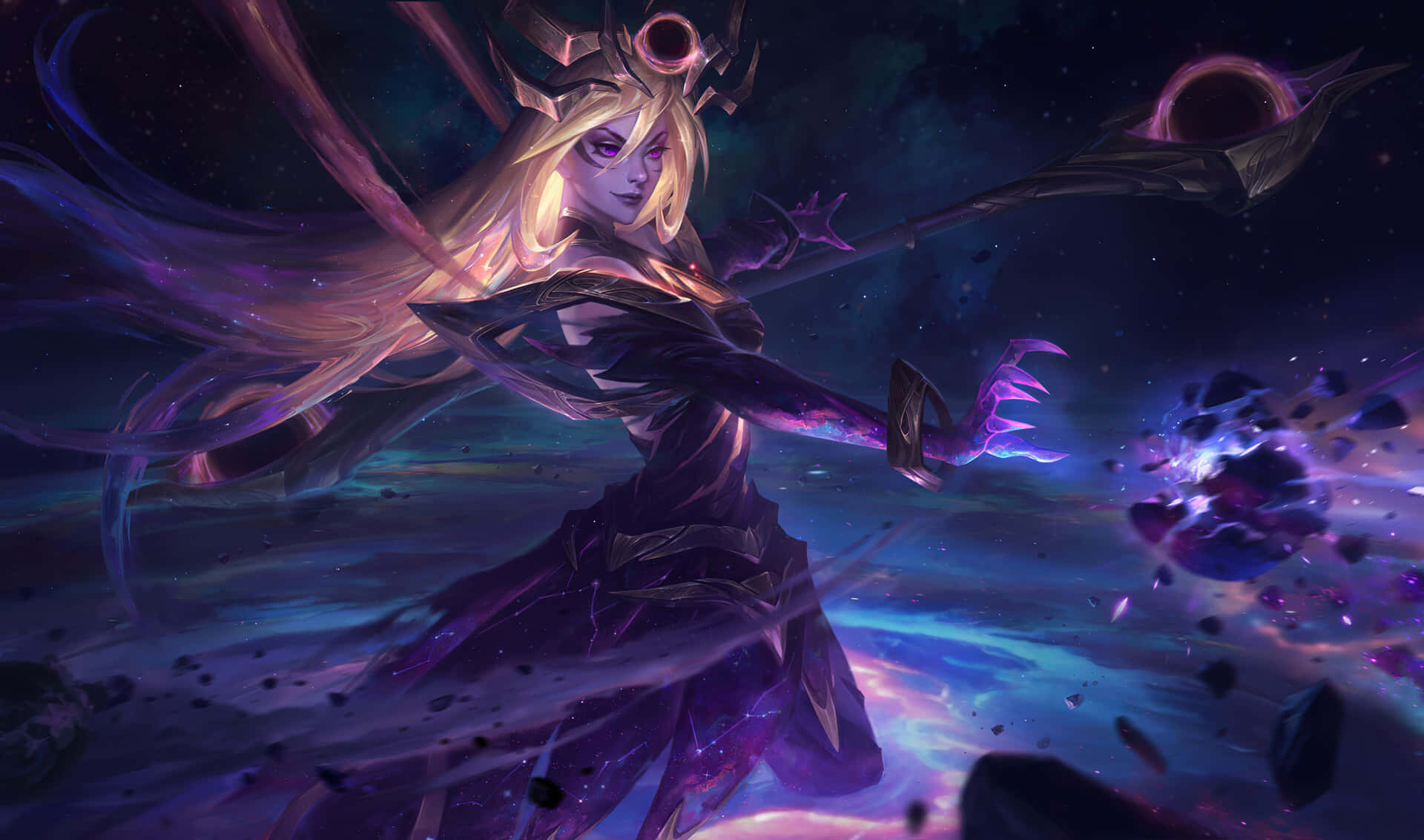 Cosmic Sorceress Lux Leagueof Legends Wallpaper