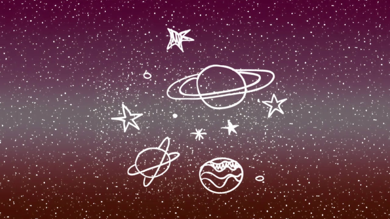 Cosmic Space Lesbian Aesthetic Background