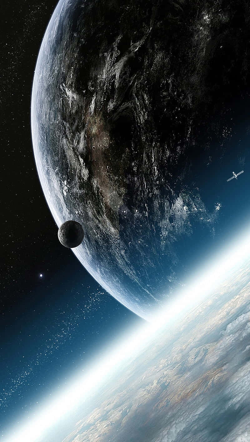 Cosmic_ Viewpoint_ Earth_and_ Moon Wallpaper