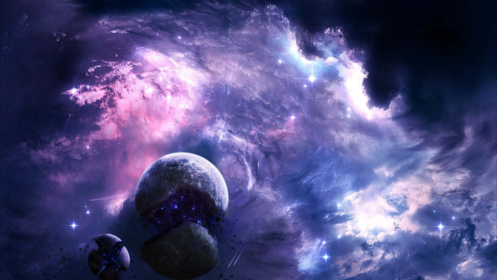 Cosmic_ Vista_ Nebula_and_ Planets Wallpaper