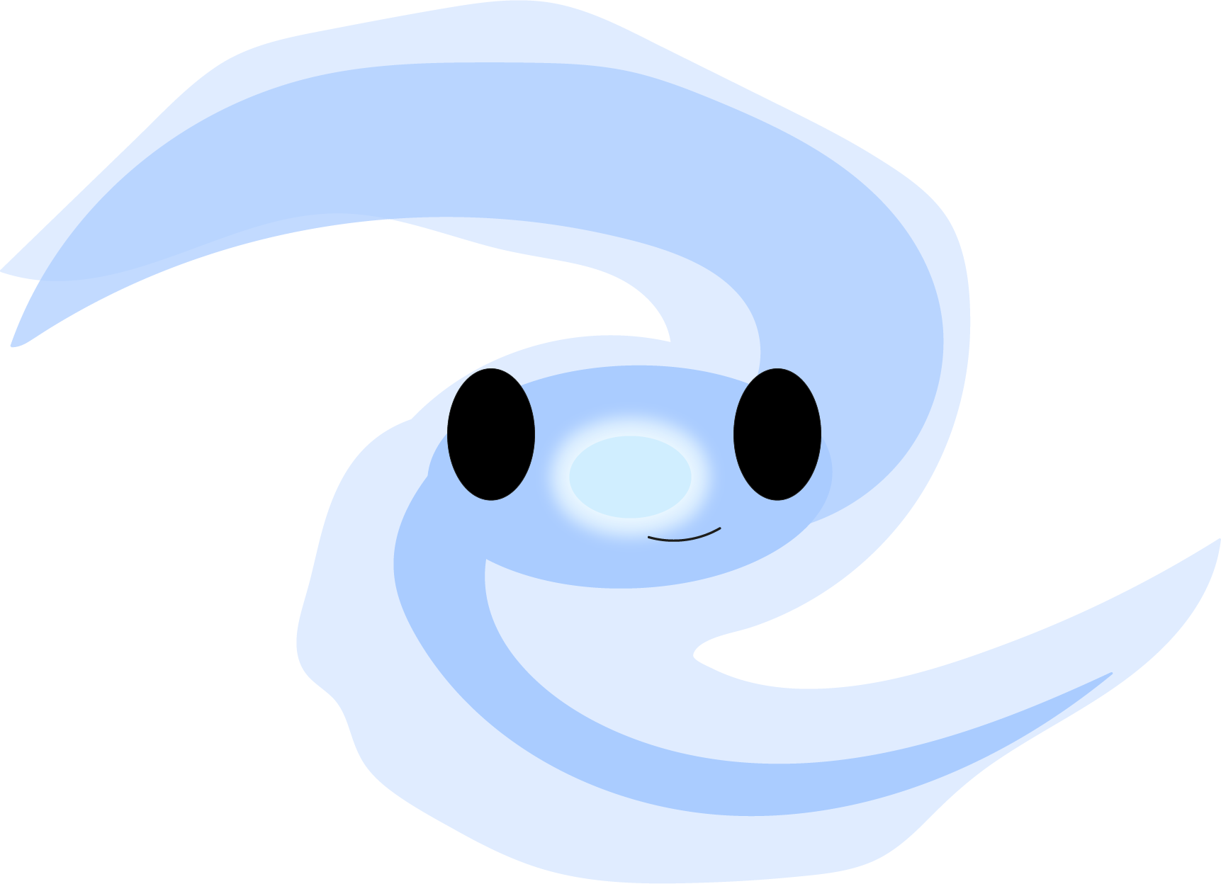 Cosmic Whale Cartoon Character PNG