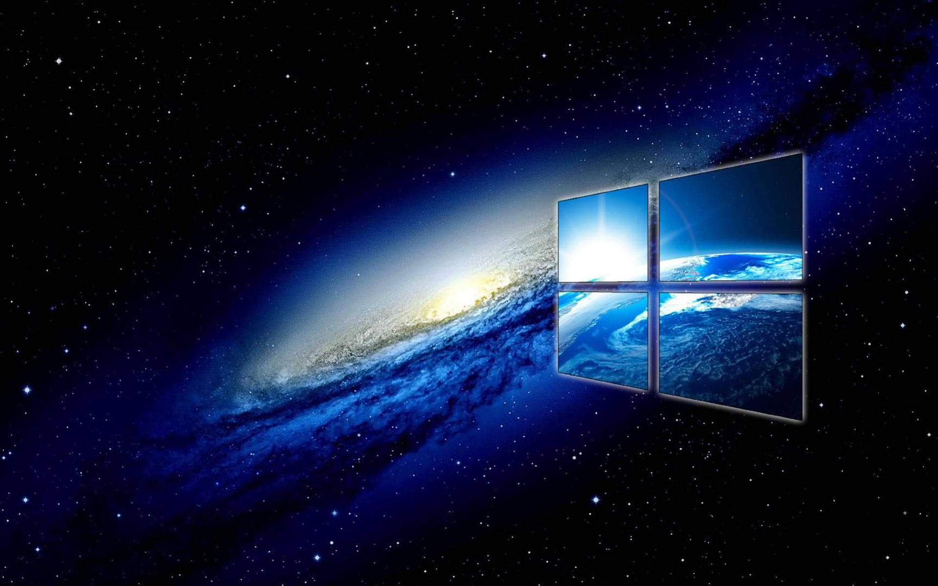 Cosmic Windows 11 Logo Screen Display Wallpaper