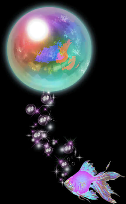 Cosmic_ Fish_ Bubble_ Trail PNG