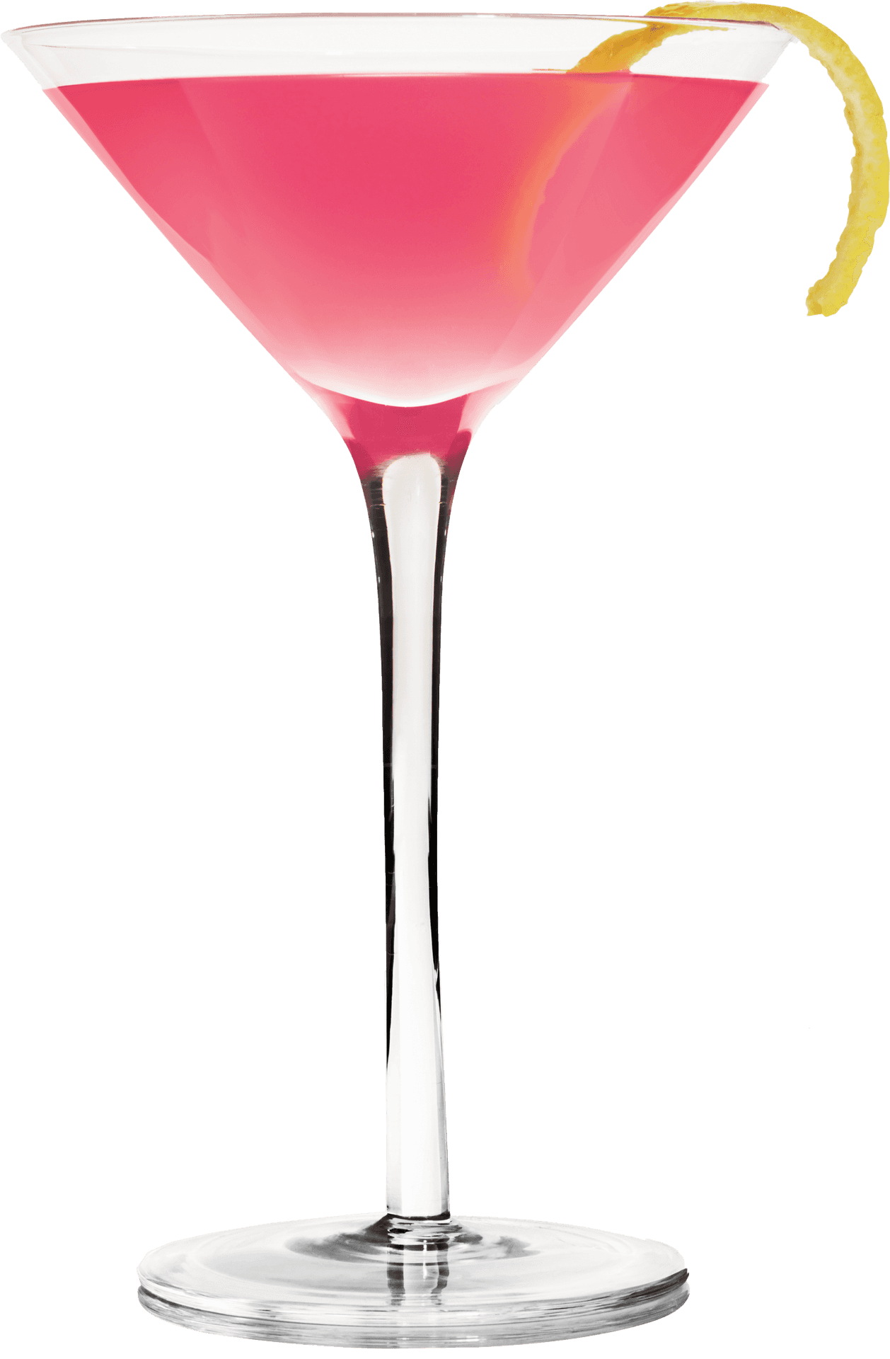 Cosmopolitan Cocktailwith Lemon Twist PNG