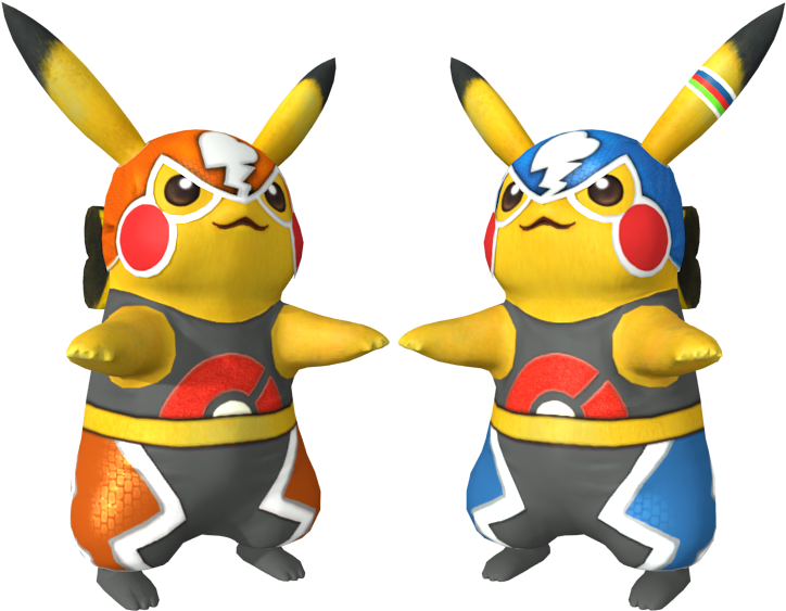 Cosplay Pikachu Duo3 D Render PNG