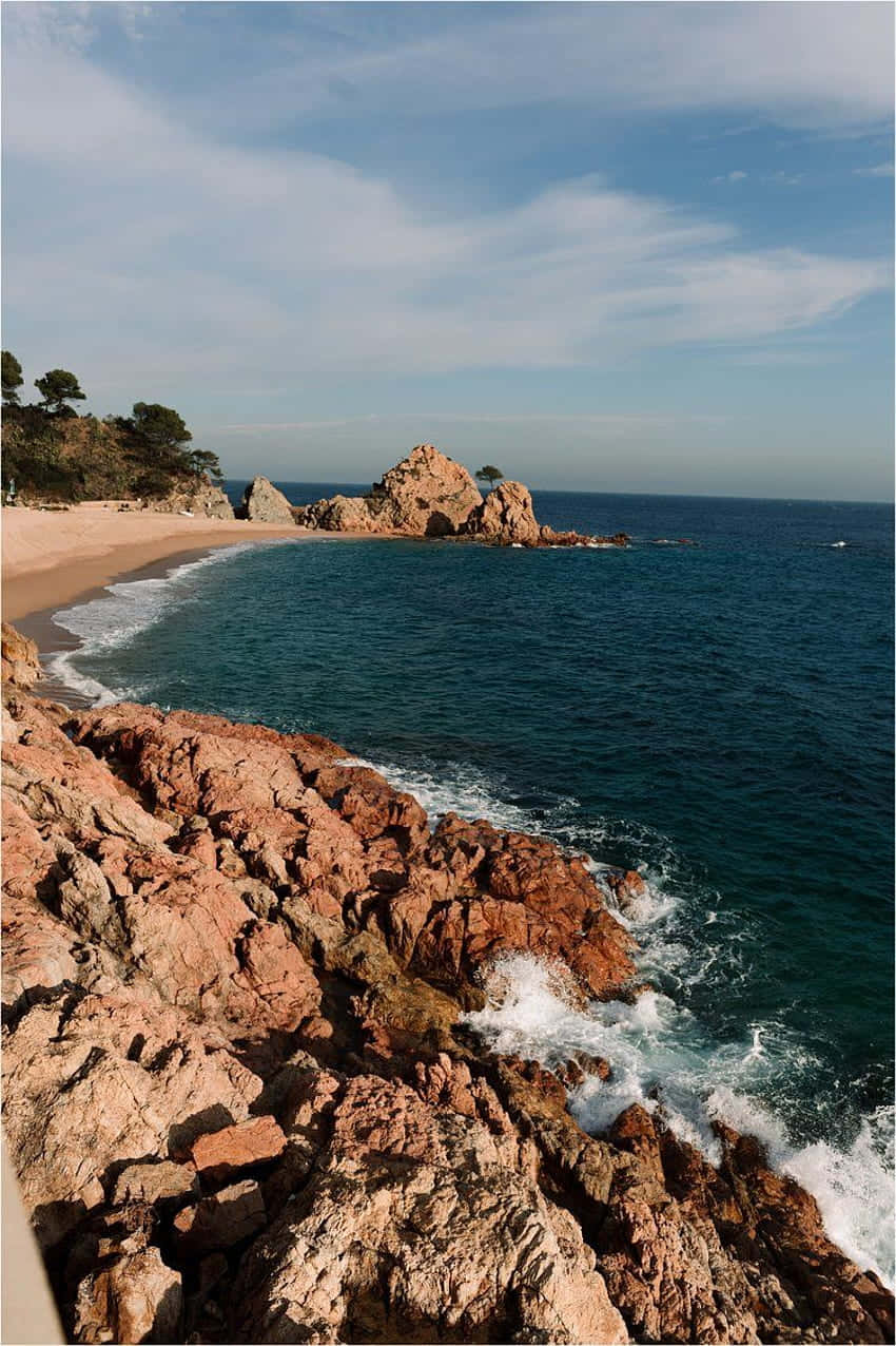 Costa Brava Spanish Beachside Cliffs Wallpaper
