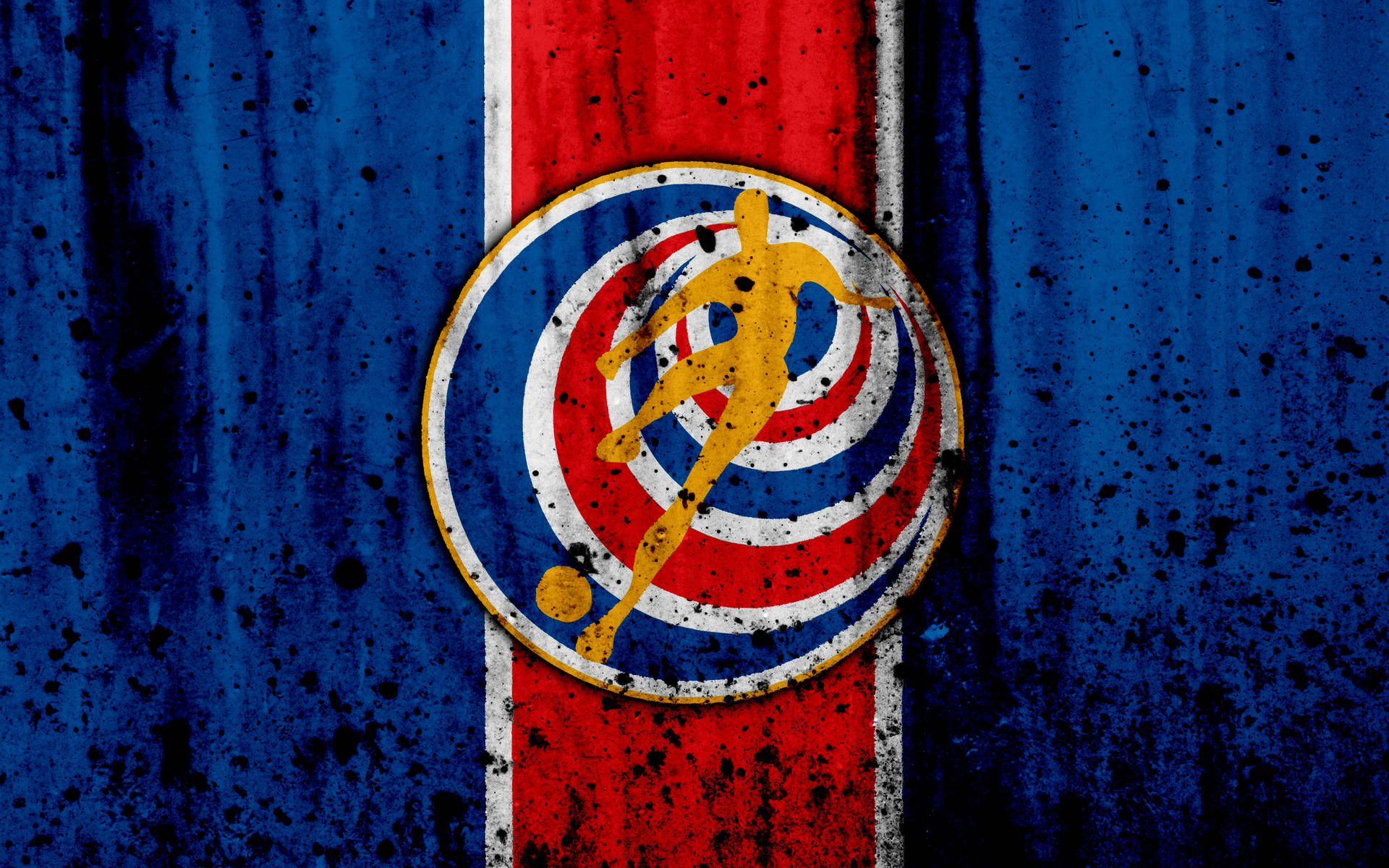 Costa Rica Grunge Emblem Wallpaper