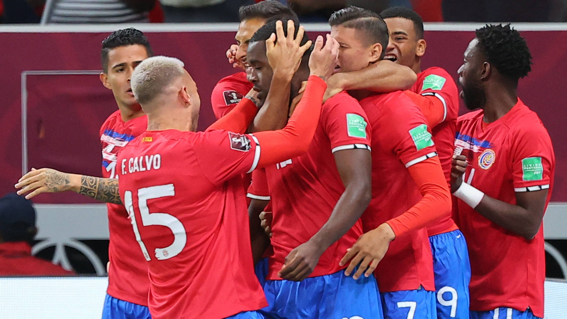 Costa Rica National Football Team Winning Goal Huddle