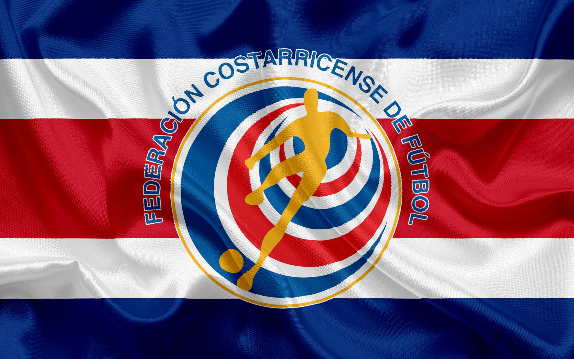 Costa Rica's Pride - Soccer Silk Flag Wallpaper