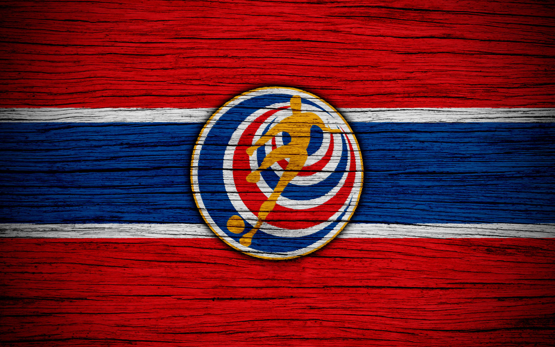 Costa Rica Wooden Football Flag Wallpaper