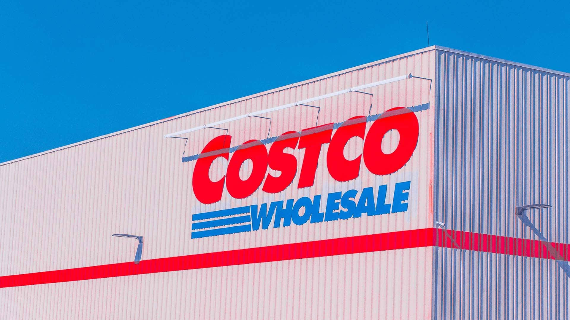 Costco Logo On Light Blue Backdrop Wallpaper