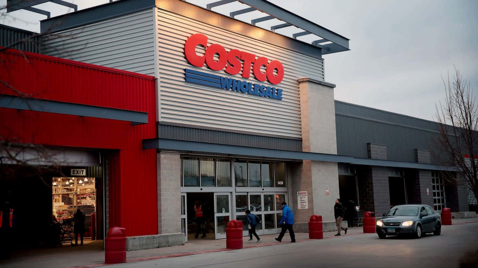 Costco Is A Large Store With A Red And Blue Sign