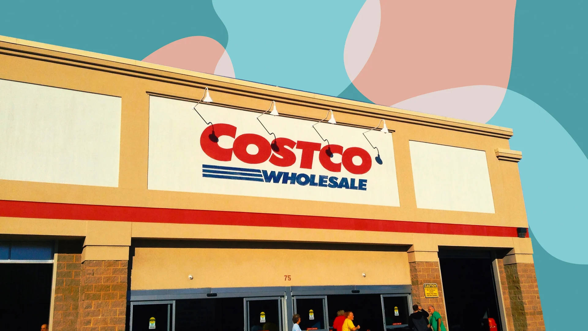 Costco Wholesale Over Colorful Backdrop Wallpaper