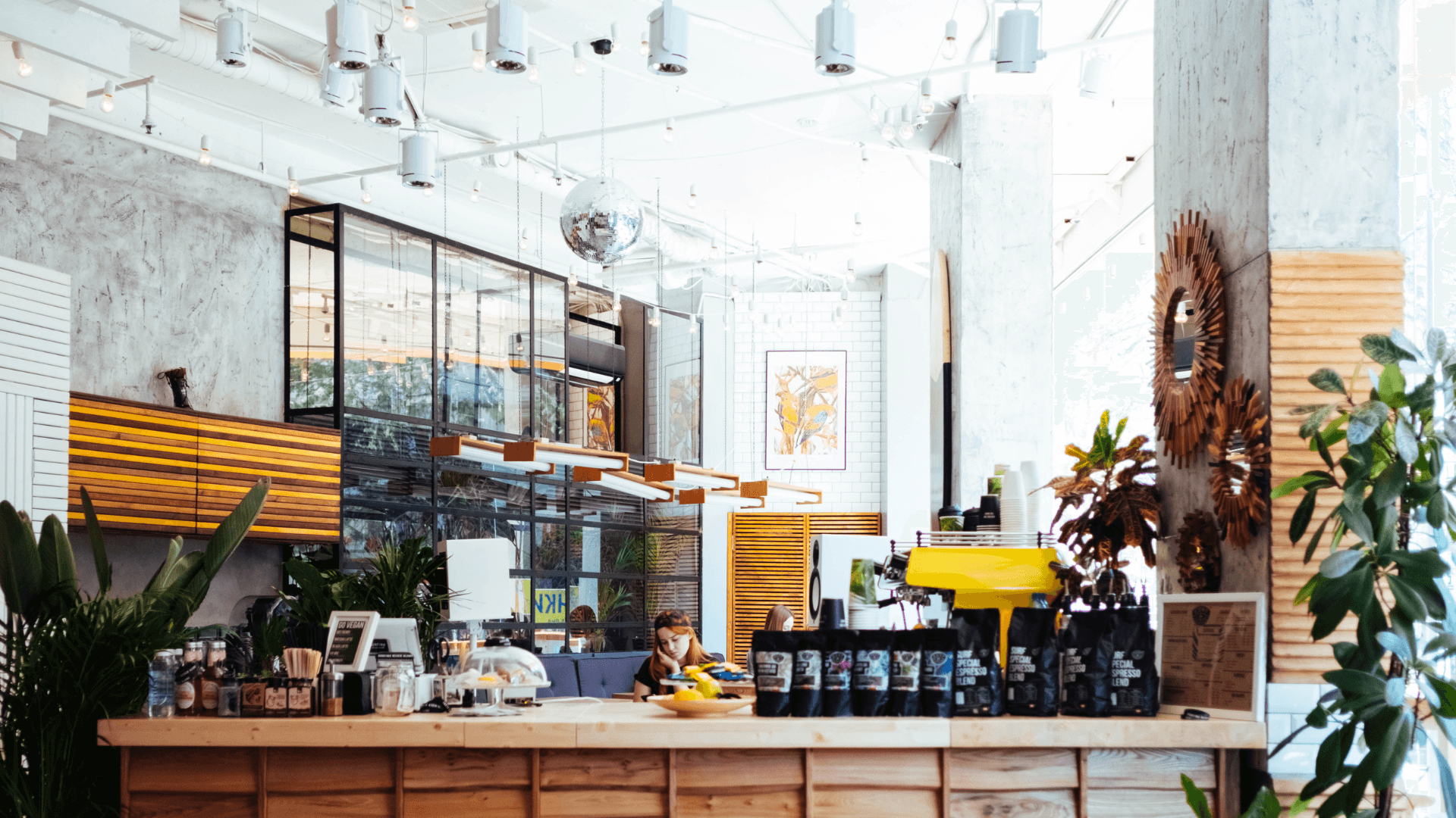 Cosy Corner In A Contemporary Coffee Shop