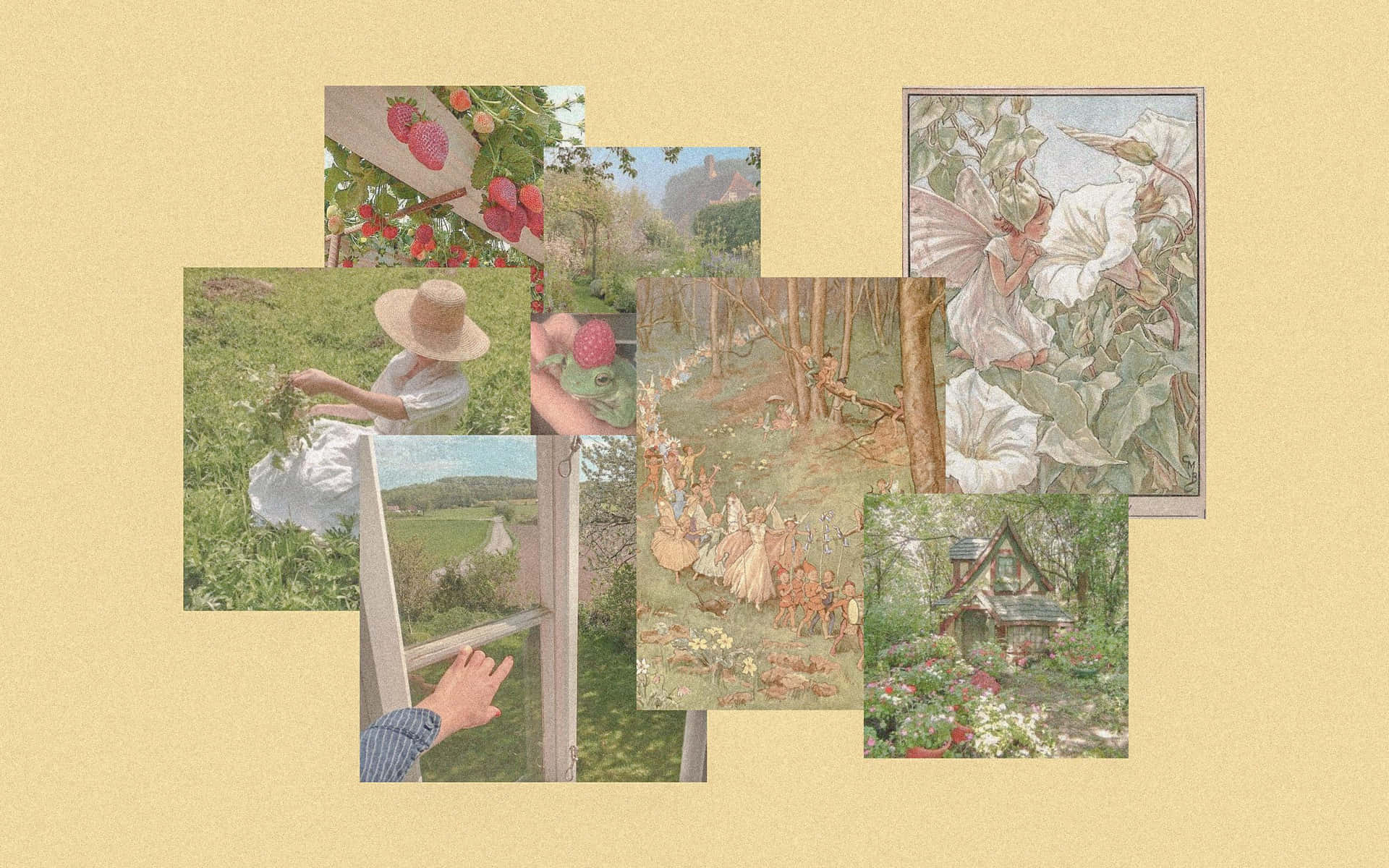 Cottage Core Collage_ Aesthetic Moodboard.jpg Wallpaper