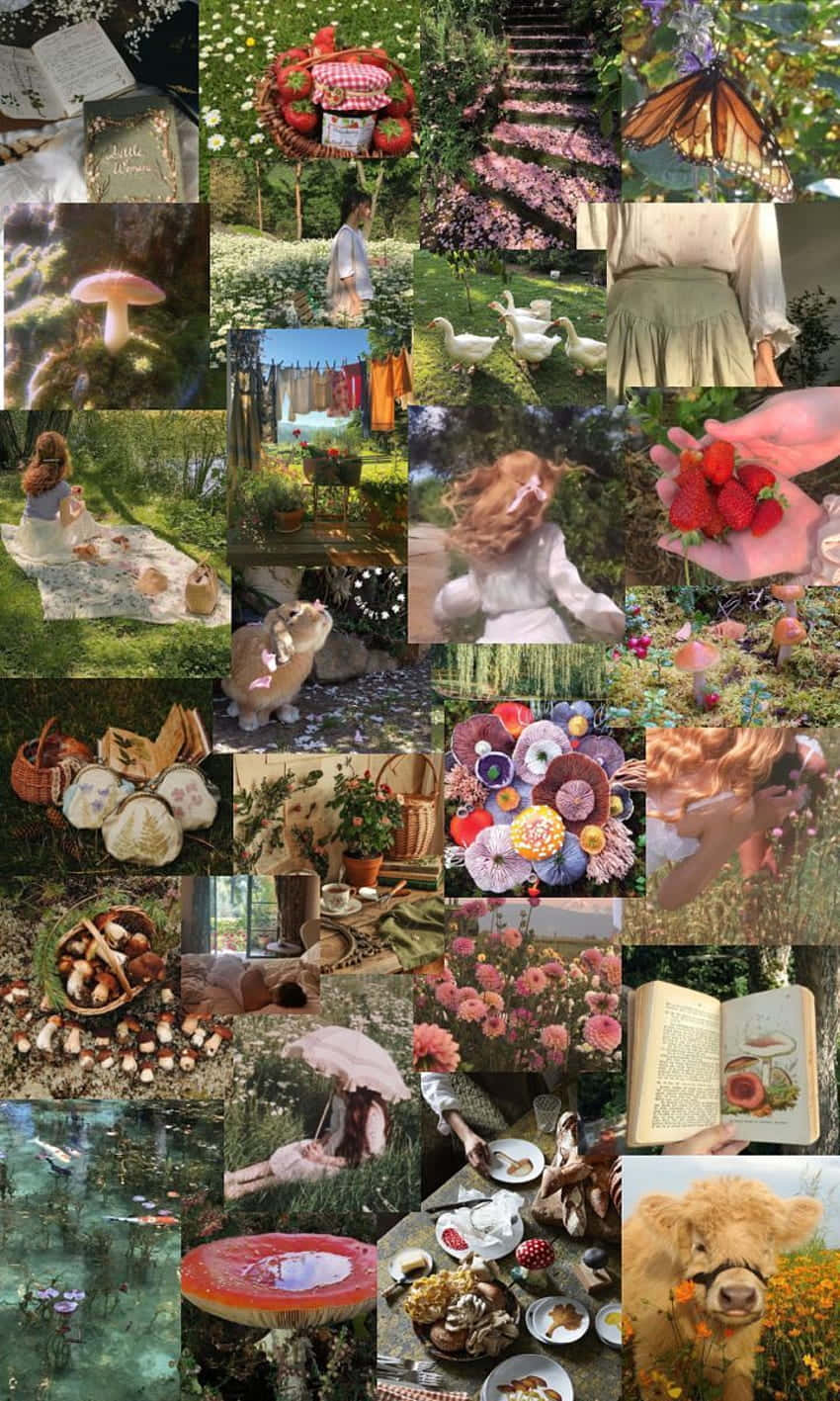 Cottage Core Collage.jpg Wallpaper