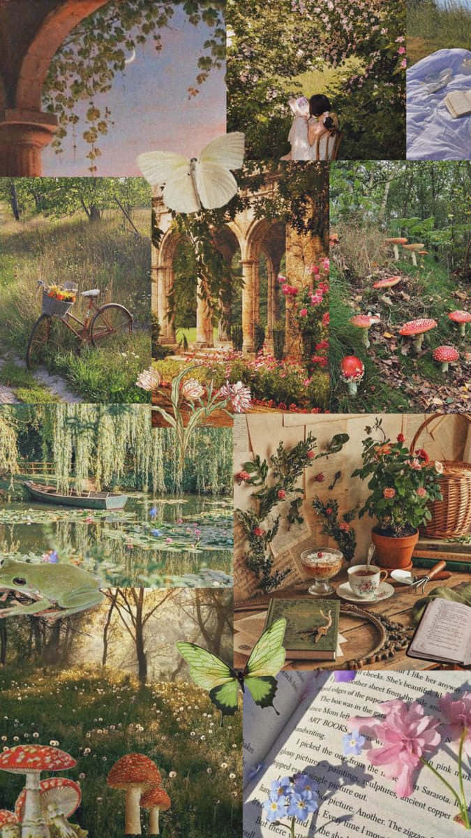 Cottage Core Collage.jpg Wallpaper