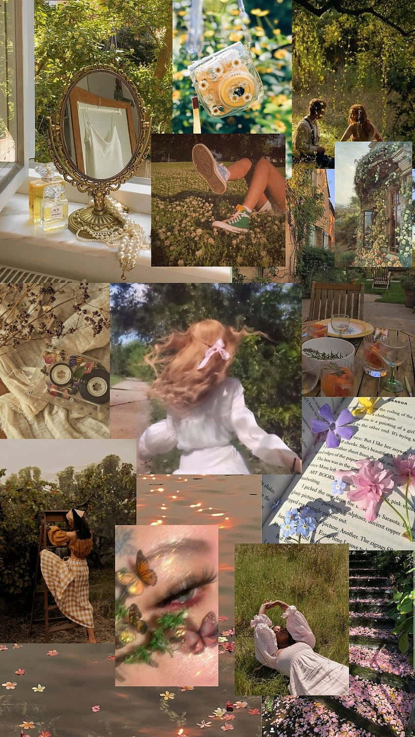 Cottage Core Collage_ Moments Of Tranquility.jpg Wallpaper