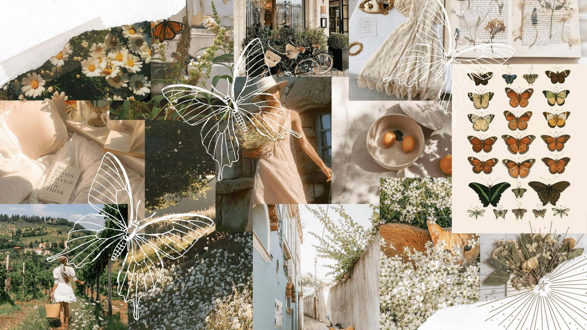 Cottage Core_ Inspiration_ Collage Wallpaper