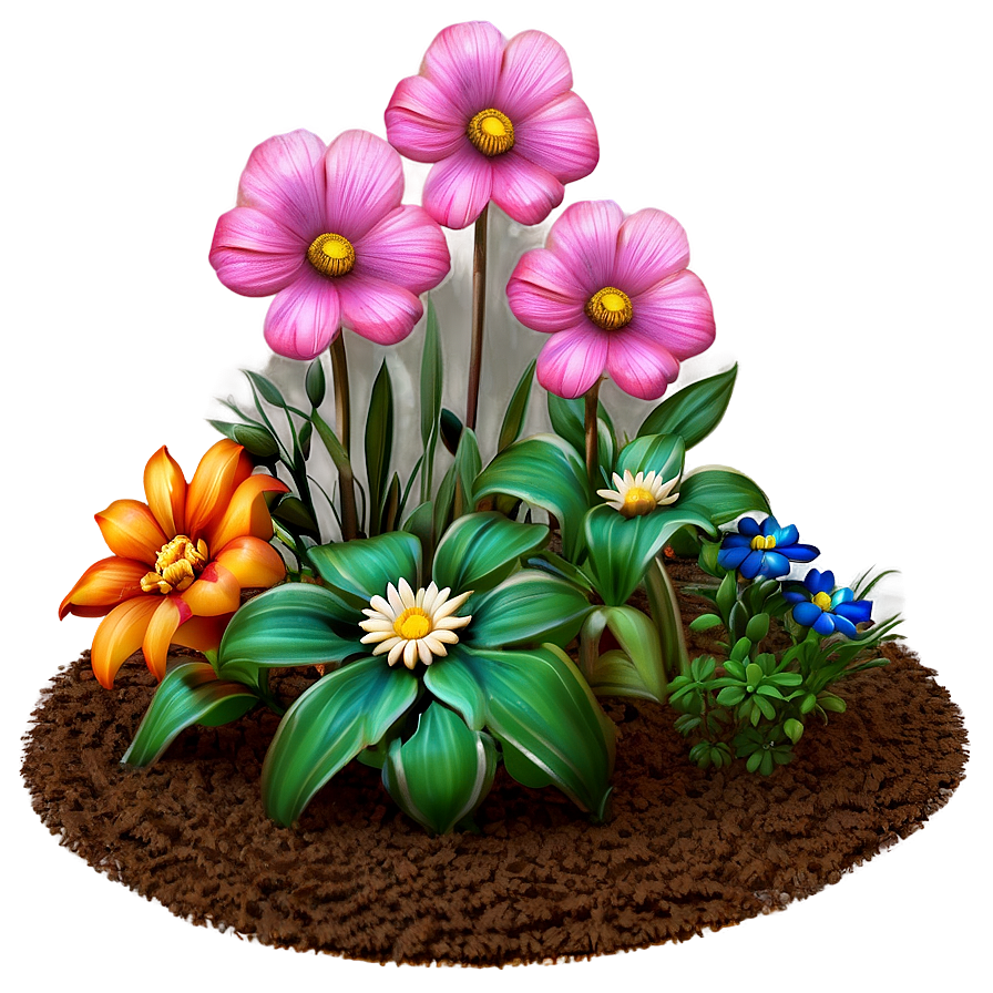 Cottage Flower Bed Png 06272024 PNG