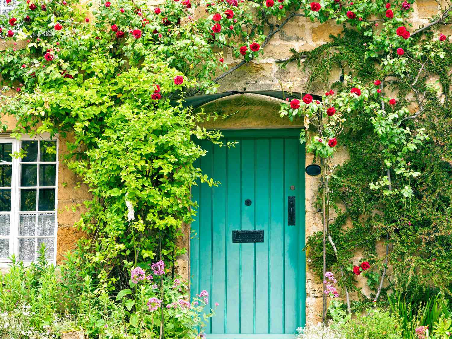 Enchanting Cottage Garden Landscape Wallpaper