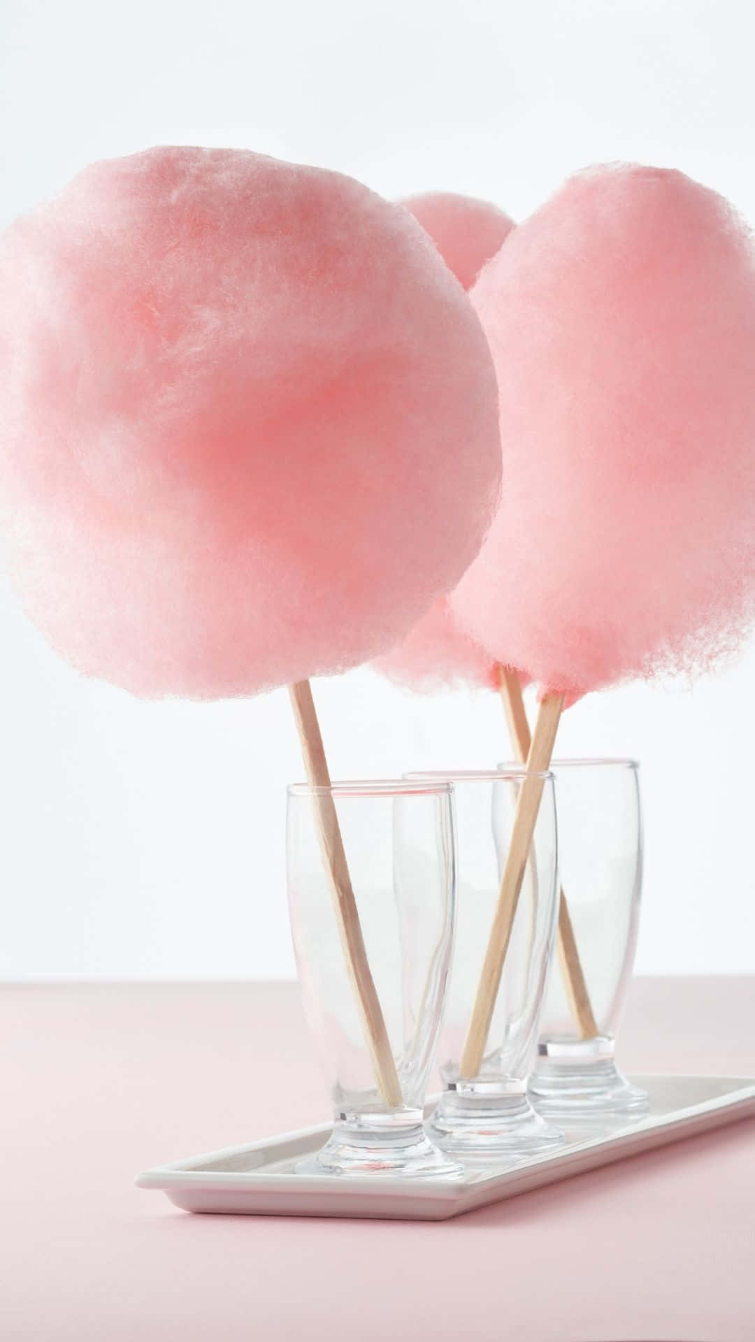 Fluffy Pink Cotton Candy Clouds Wallpaper