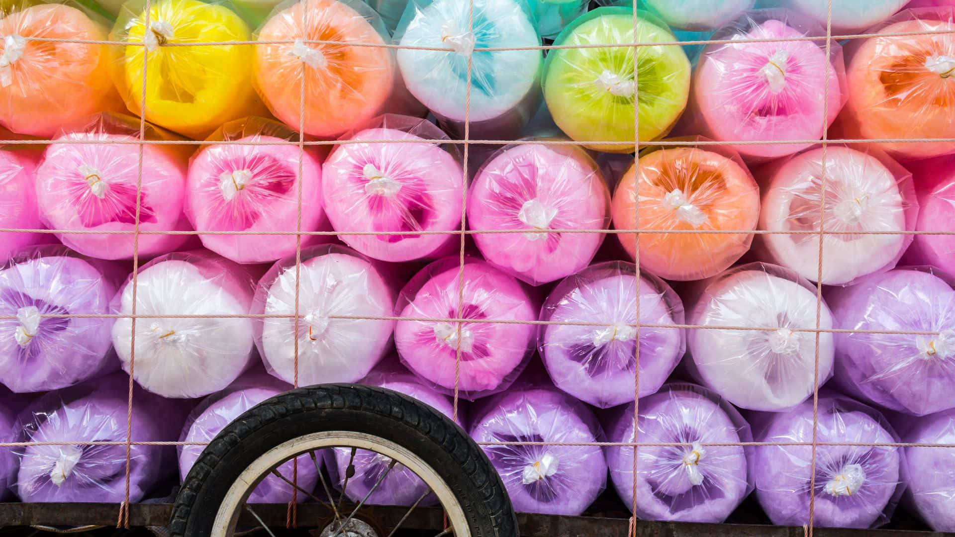 Délice De Barbe À Papa Coloré Fond d'écran