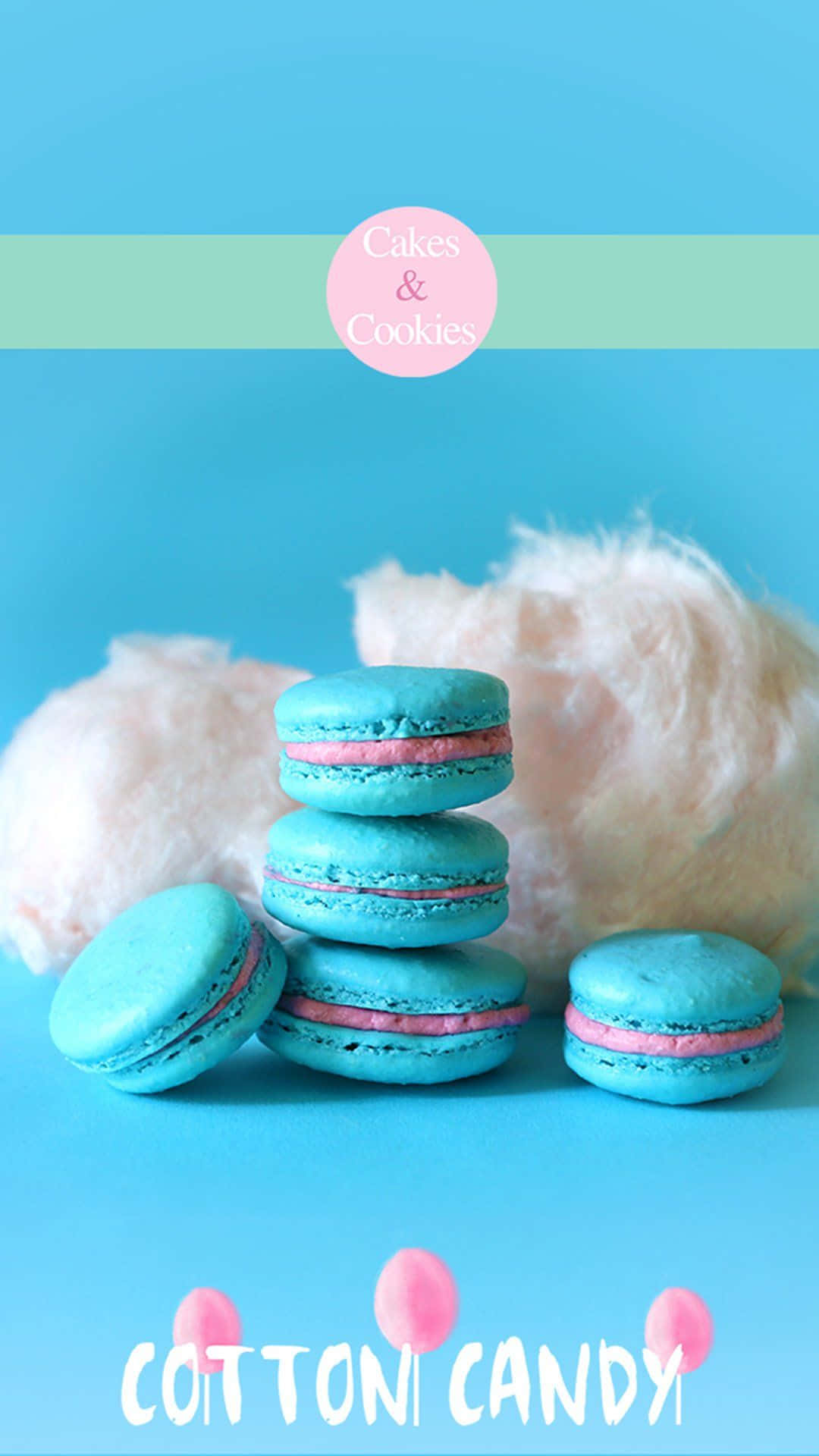 Luscious Macaron And Cotton Candy Background