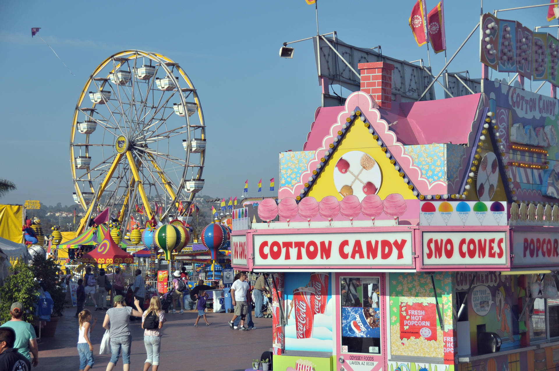 Cotton Candy Booth At Fair Wallpaper