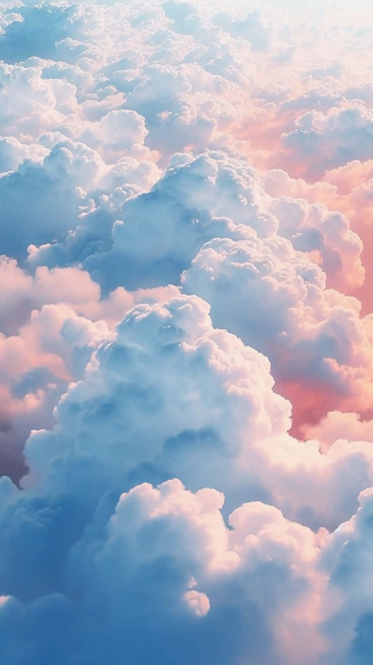 Cotton Candy Cloudscape Wallpaper