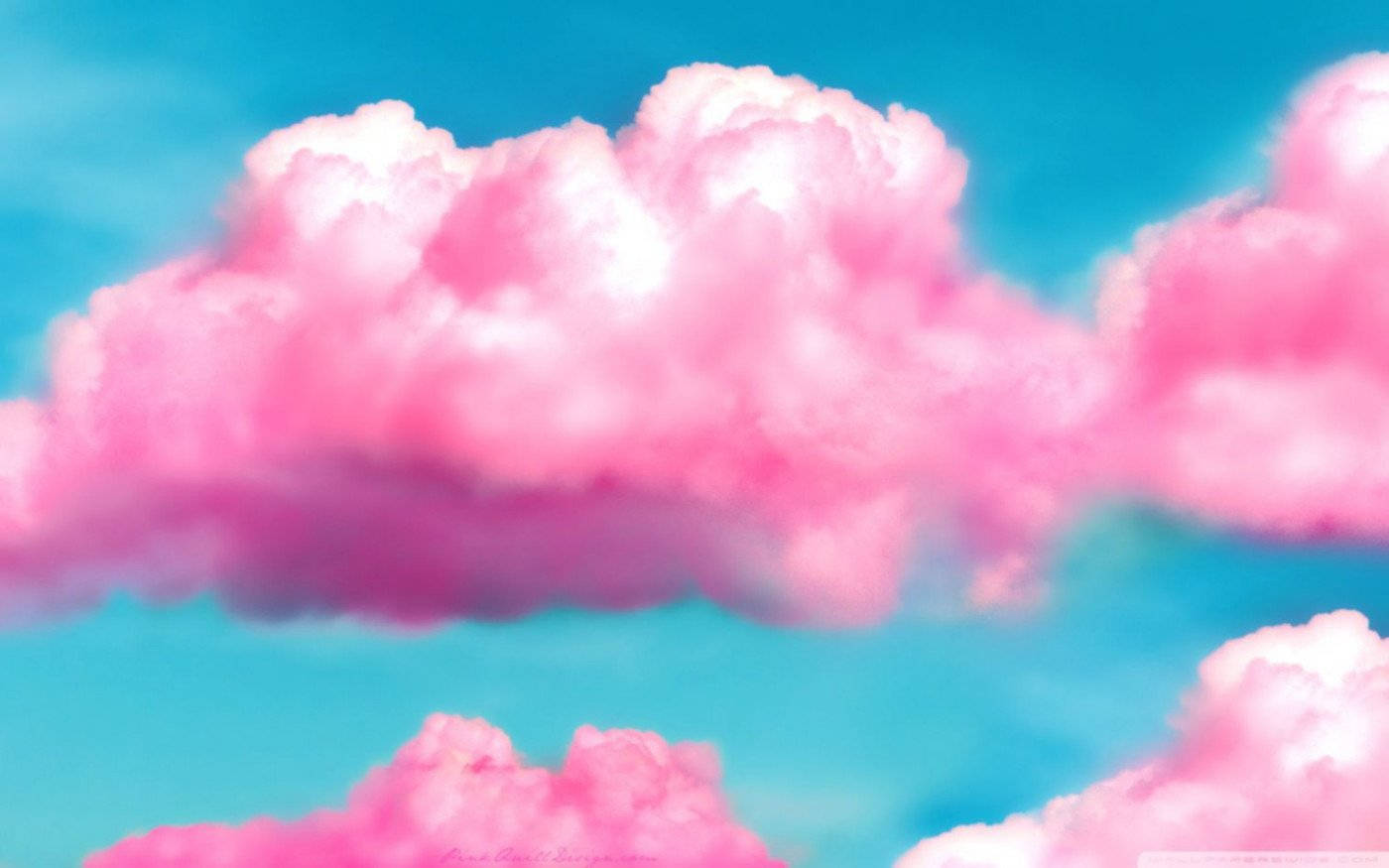 Cotton Candy Pink Cloud Wallpaper