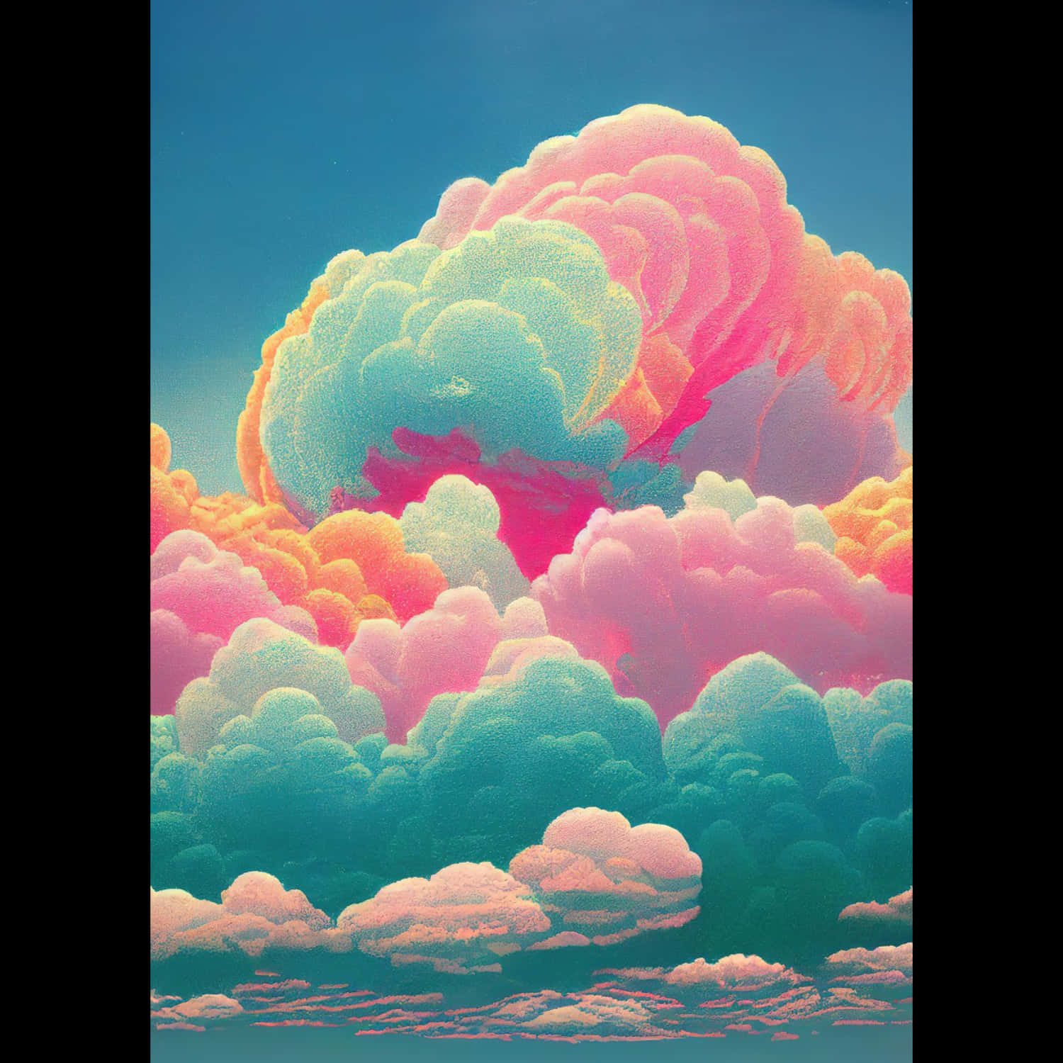 Cotton Candy Trippy Aesthetic Clouds Wallpaper