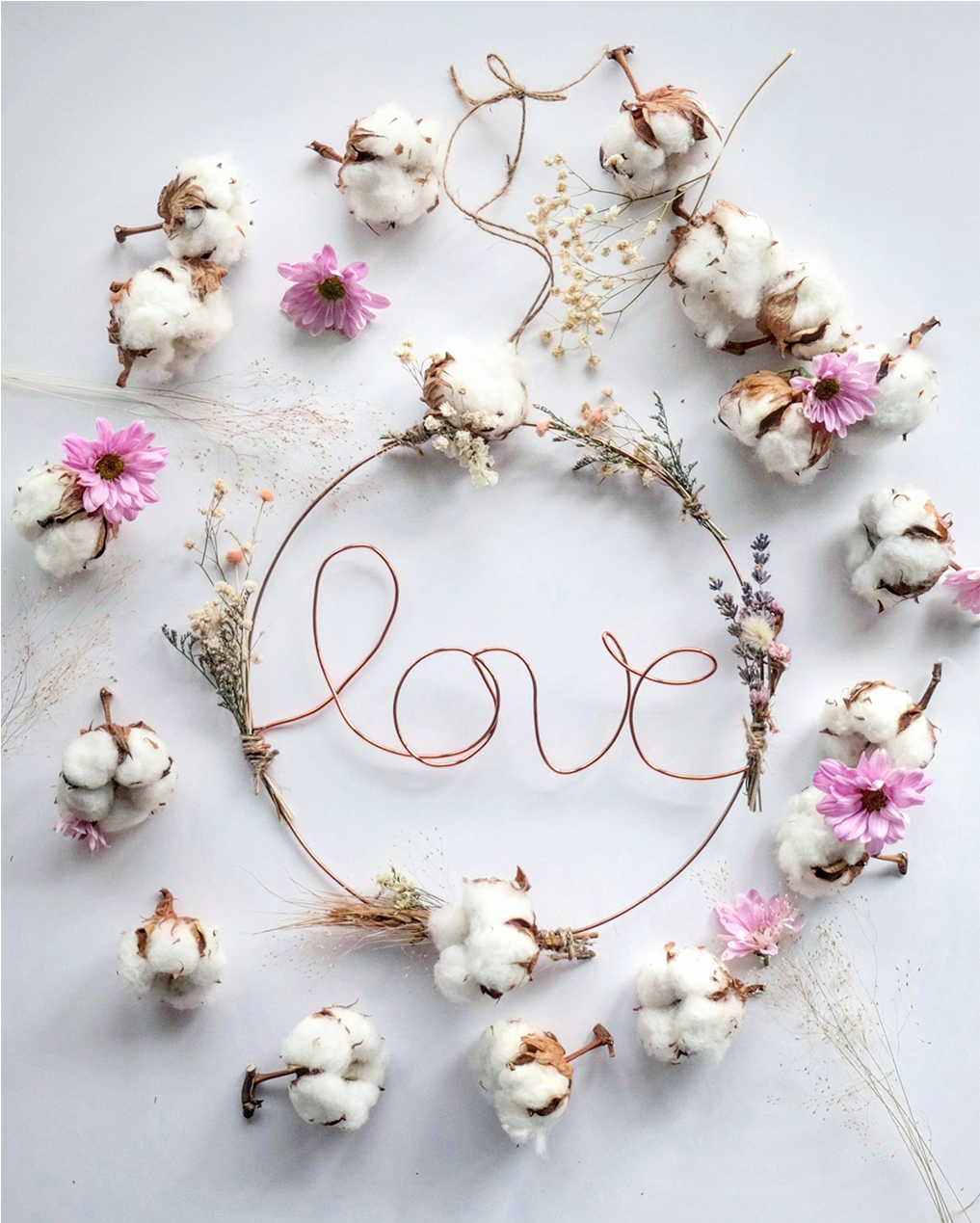 Cotton Love Floral Arrangement PNG