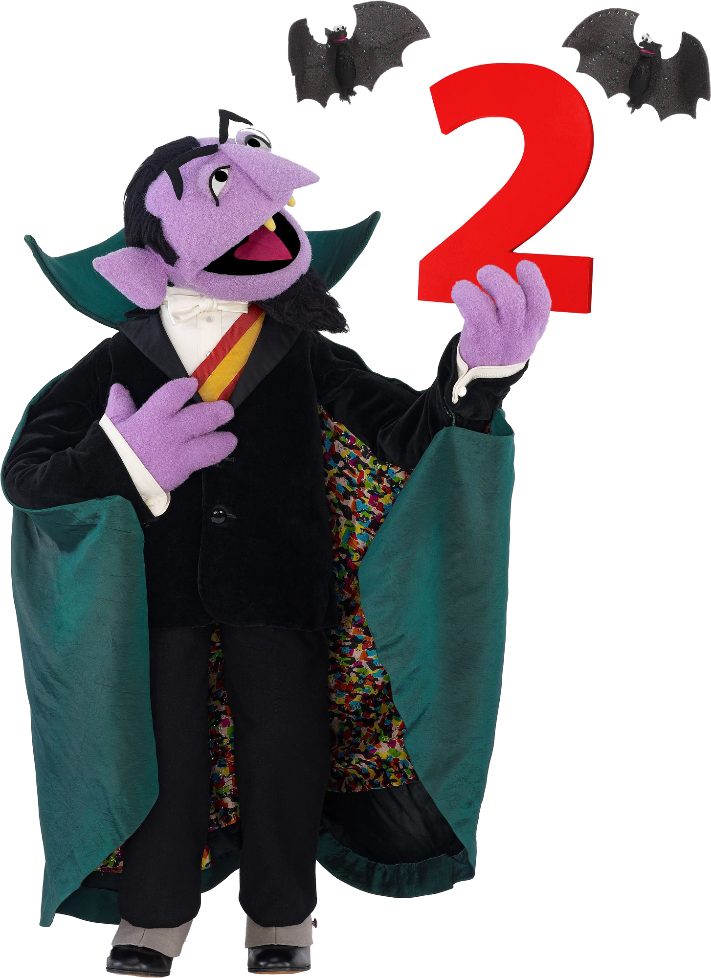 Count Von Count Holding Number2 PNG