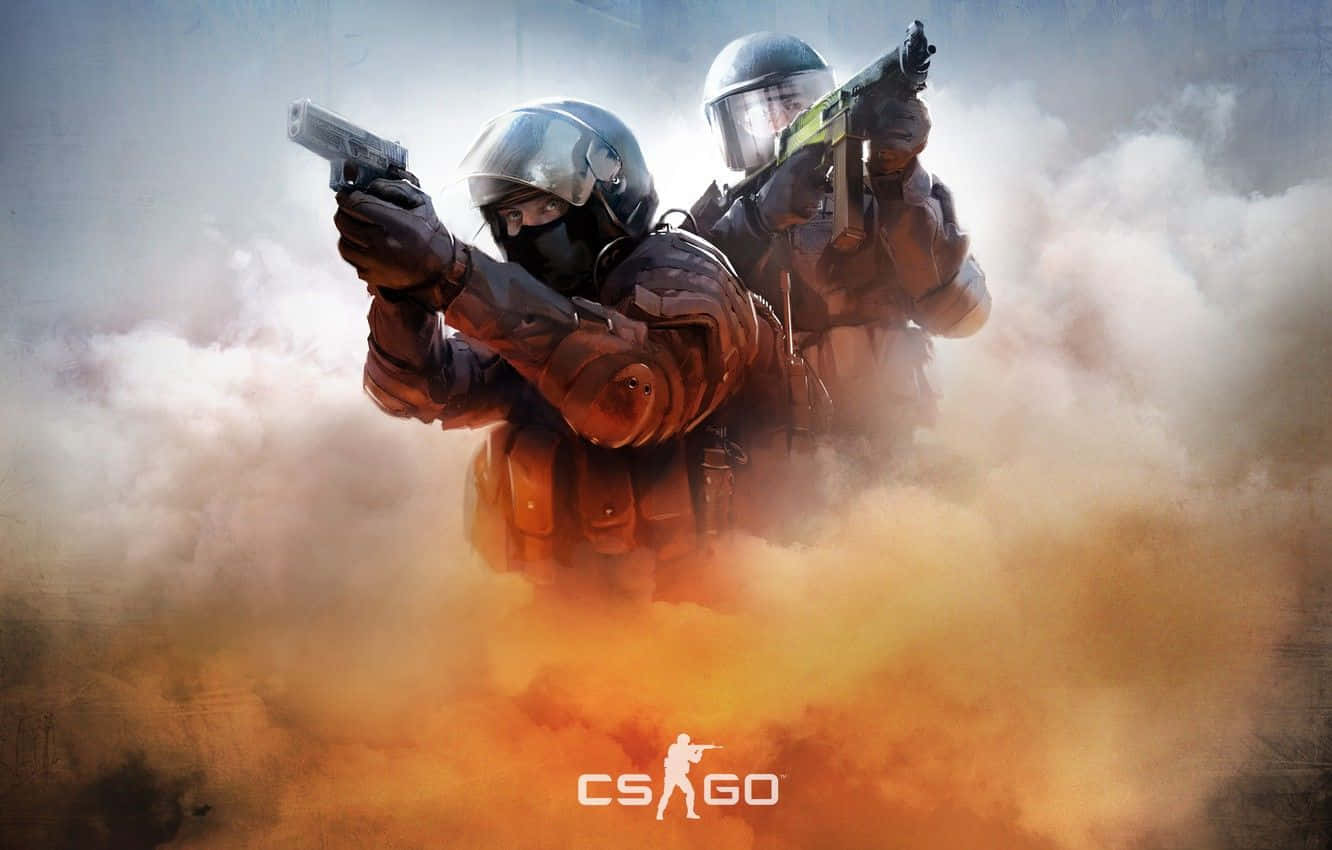 Durchden Rauch Bewegendes Counter Strike Global Offensive Desktop. Wallpaper
