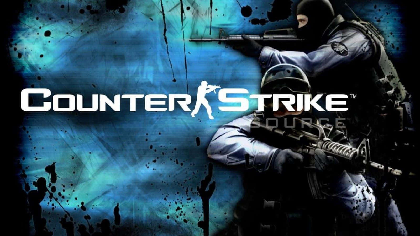 Counter Strike Source Splashy Blue Wallpaper