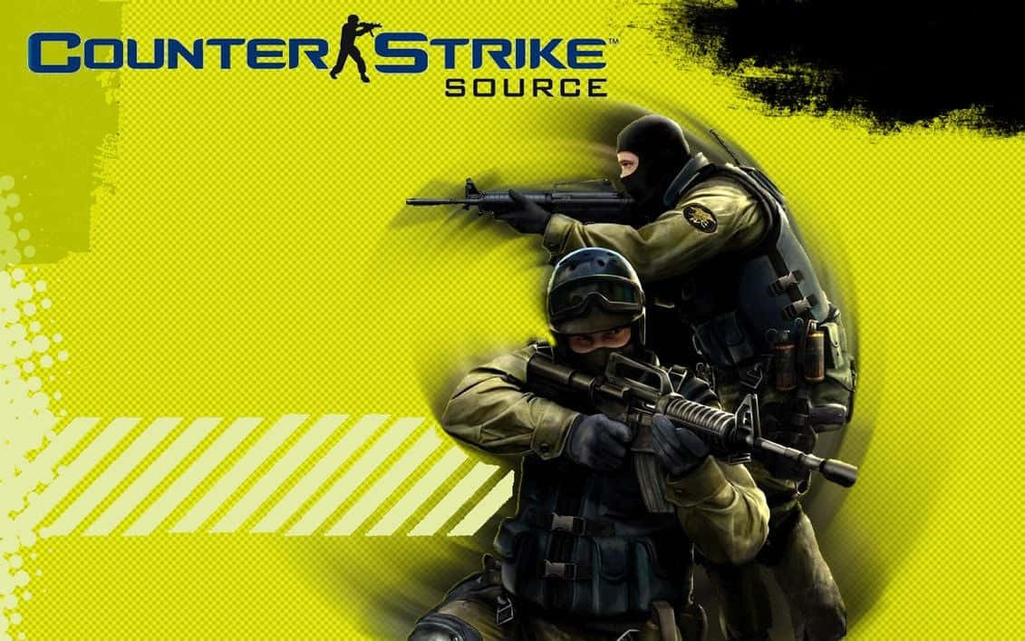 Counter Strike Kilde Gul Grafisk Kunst Foto Tapet Wallpaper