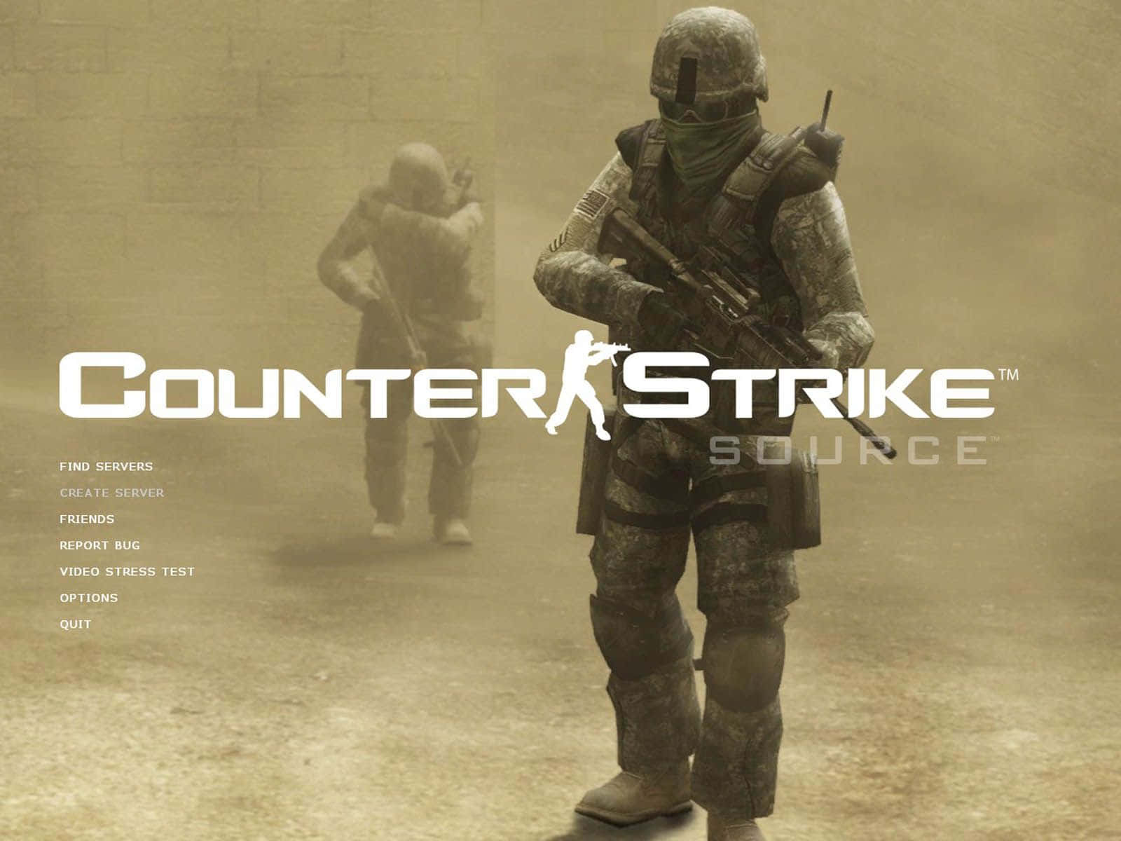 Pantalladel Lobby De Counter Strike Source En El Desierto. Fondo de pantalla