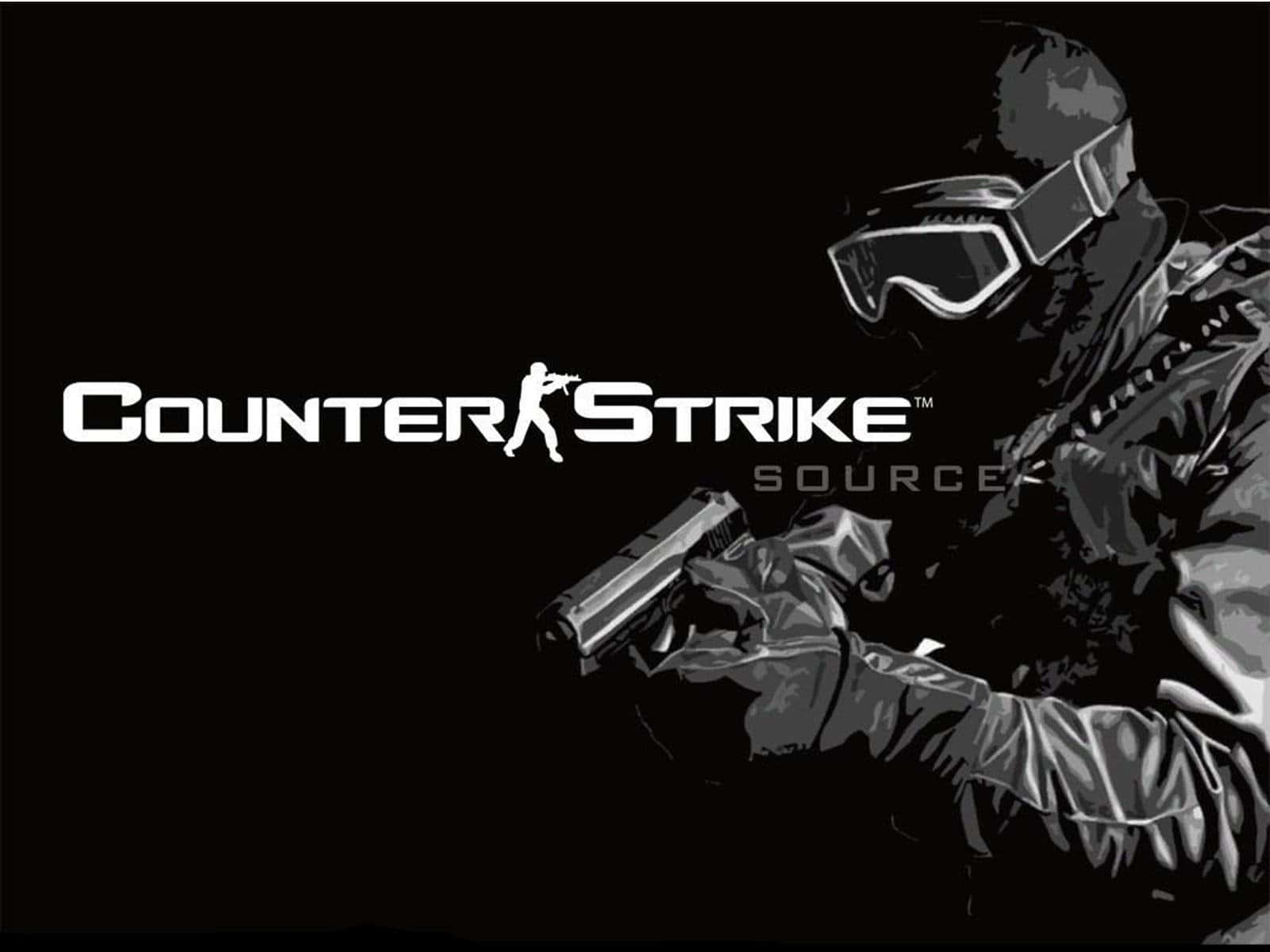 Counter Strike Kilde Glossy Sort Tapet Wallpaper