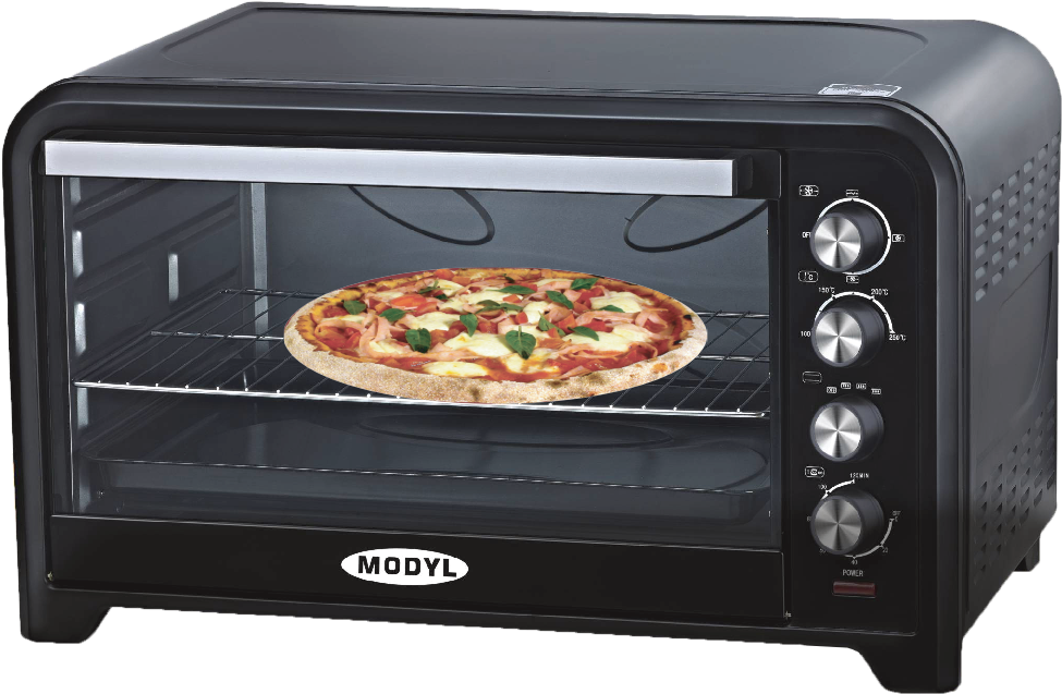 Countertop Convection Oven Cooking Pizza PNG