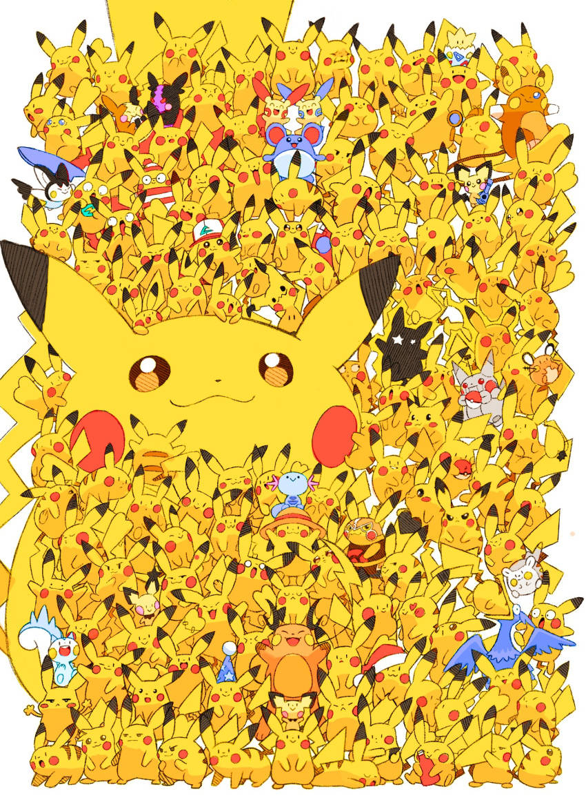Countless Pikachu iPhone Wallpaper