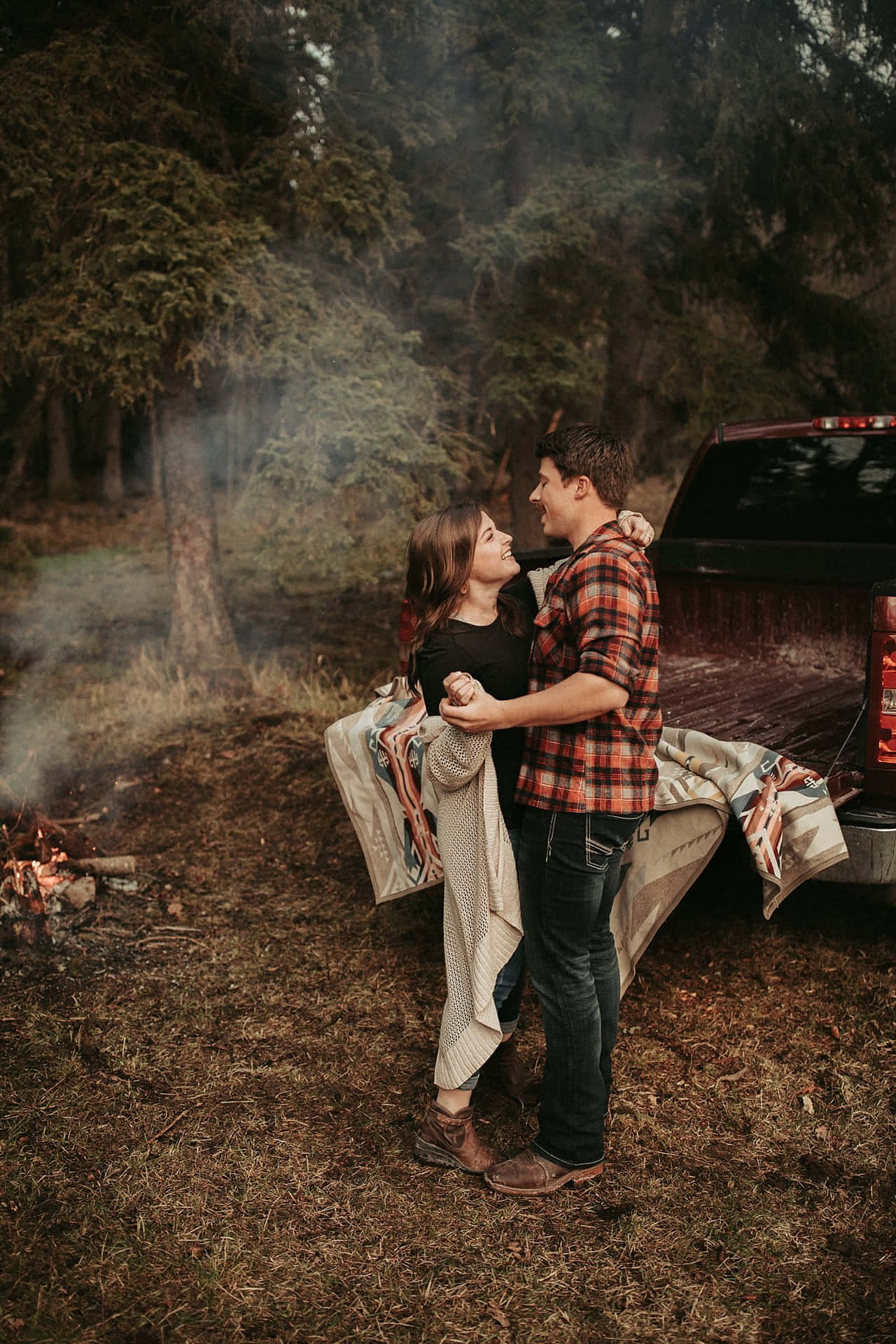 Country Couple In The Forest Picture